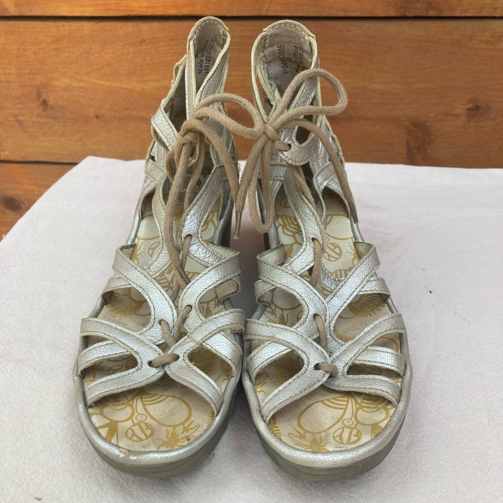 Fly London Silver Women's Sandals